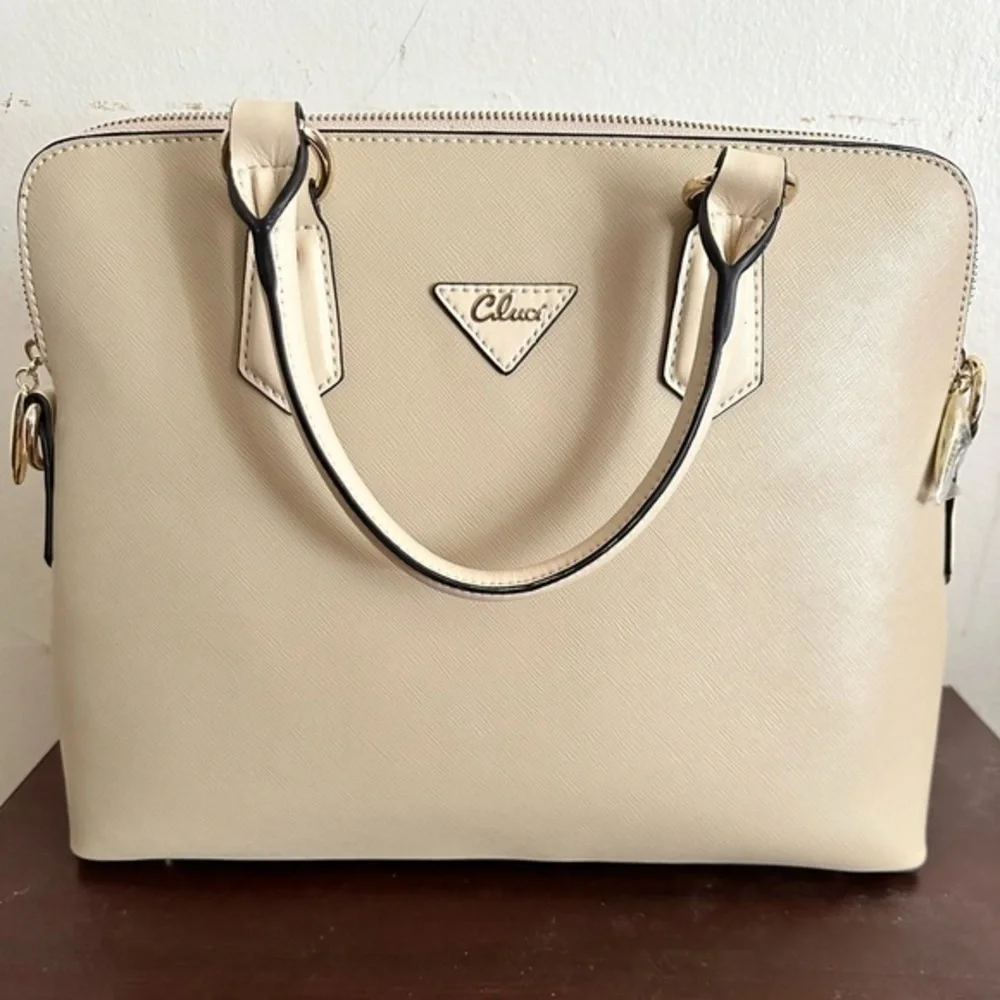 Cluci Women Shoulder Bag Briefcase Leather Laptop